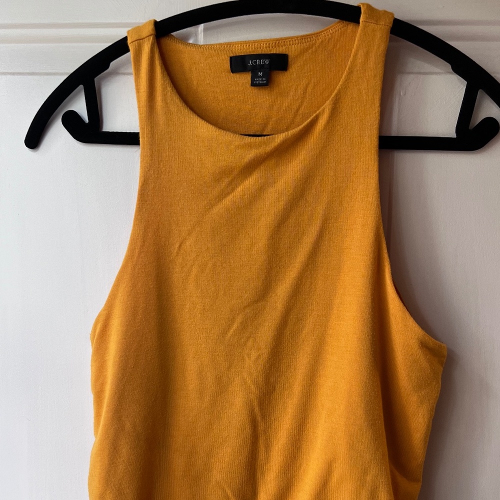 J crew mustard crop top